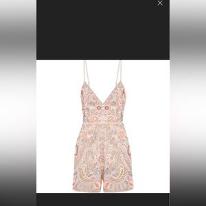 Thread and needle sequence beaded jumpsuit